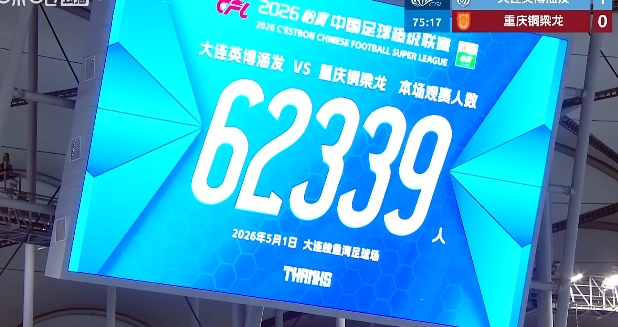 62339人！英博主場創梭魚灣上座紀錄，中超歷史第三